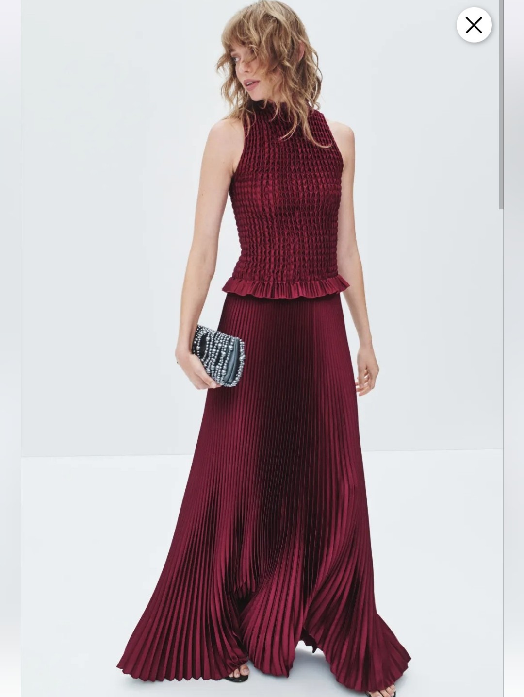 Lidee Bowery Smocked Gown Size L Msrp $459